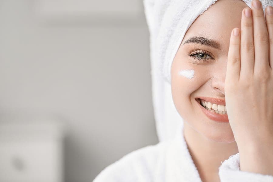 A calm close-up of facial skin - an illustrative image for the radiofrequency section
